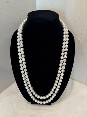 Classic 30 inch Long Pearl Necklace